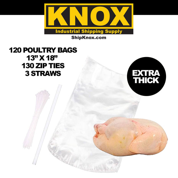 Poultry Shrink Bags - 120 Pack