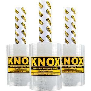 5" X 1,050' X 80 Gauge ShipKnox 3-Pack Stretch Wrap